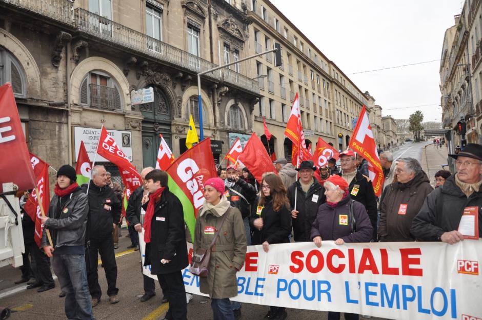 Vidéo de la  manifestation à Montpellier contre l'accord minoritaire imposé par le MEDEF.