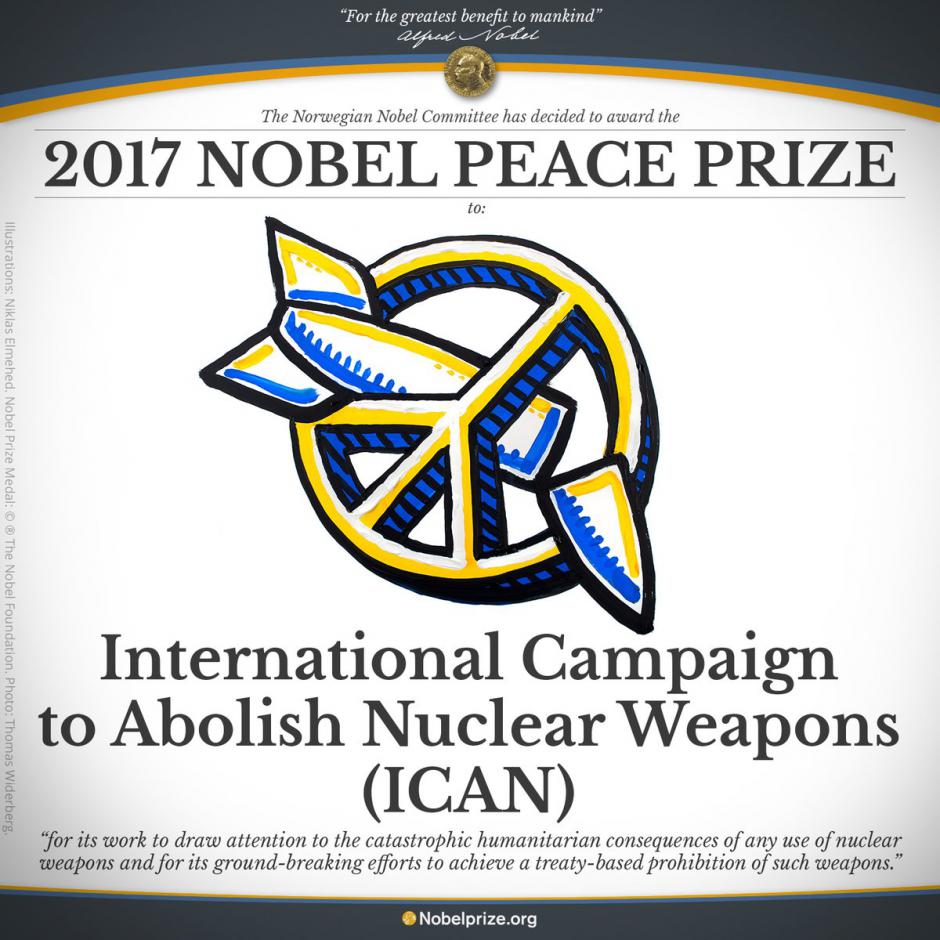  Prix Nobel de la paix 2017 : une formidable récompense pour les militants de la paix et du désarmement nucléaire (Pierre Laurent)